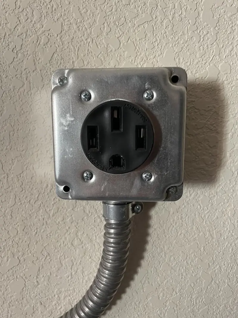 NEMA 14-50 outlet installed for Electrical Panel Upgrade in Oakland Park